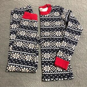 Hanna Andersson Kids Pajama Set - Navy Snowflake • Unisex 10